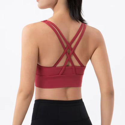 Nylon Top Women Bra Sexy Top Woman Breathable Underwear Women Fitness Yoga Sports Bra for Women Gym 30 Colors