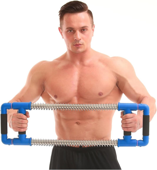 Push down Bar Machine - Chest Expander at Home Workout Equipment, Arm Exerciser Portable Spring Resistance Exercise Gym Kit for Home, Travel or Outdoors